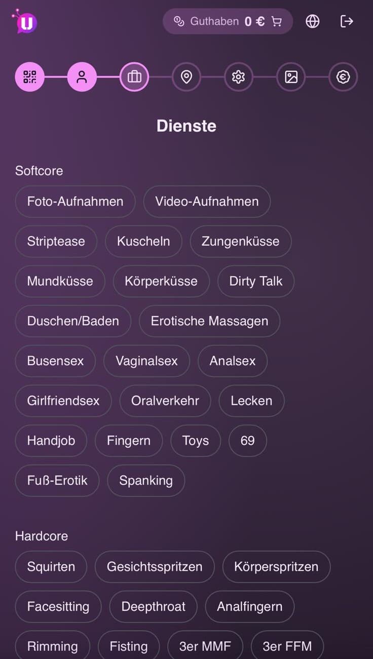Configure service screen