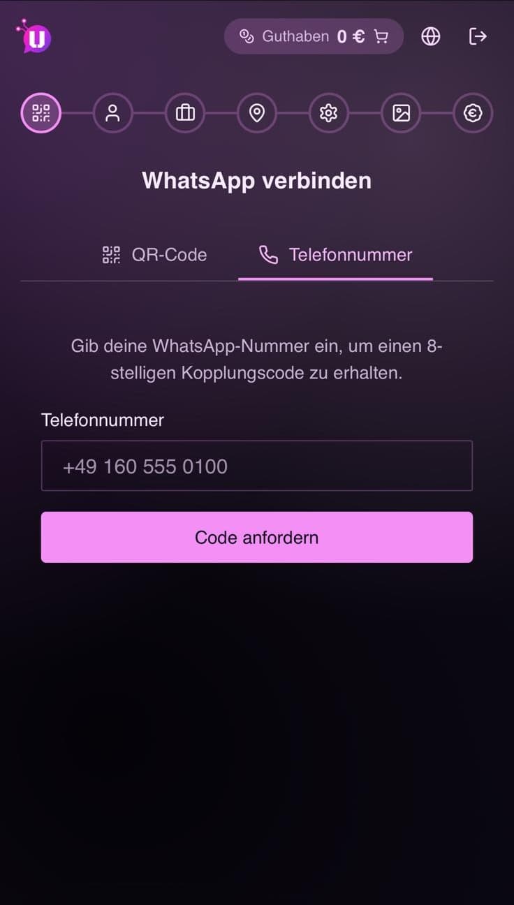 Paste phone number screen